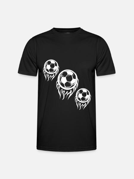 Football Logo Fire - Men's Functional T-Shirt - black