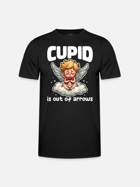 AMOR ER LØBET TØR FOR PILE - VALENTINSDAGSGAVE - Funktionsshirt til herrer - sort