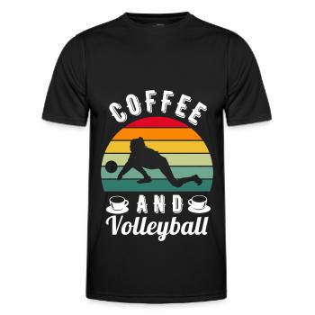 Volleyball Volleyballer Beach Volleyball Spieler - Männer Funktions-T-Shirt - Schwarz - Vorne - AI Model Male 178 dark (178cm)