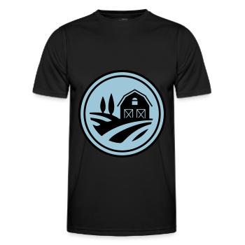 Farm Ernte Kreis - Männer Funktions-T-Shirt - Schwarz - Vorne - AI Model Male 178 dark (178cm)