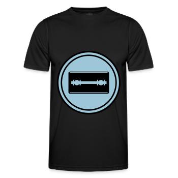 Razor Blade Icon Circle - Men's Functional T-Shirt - black - Front - AI Model Male 178 dark (178cm)