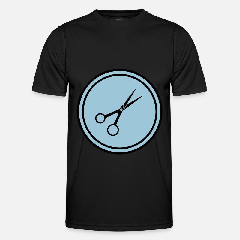 Scissors Barber Circle - Men's Functional T-Shirt - black