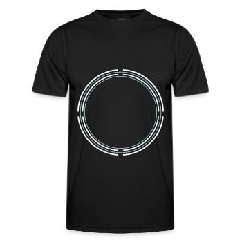 Kreis Icon - Männer Funktions-T-Shirt - Schwarz - Vorne - AI Model Male 178 dark (178cm)