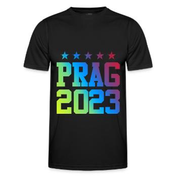 Prague 2023 - T-shirt sport Homme - noir - Devant - AI Model Male 178 dark (178cm)
