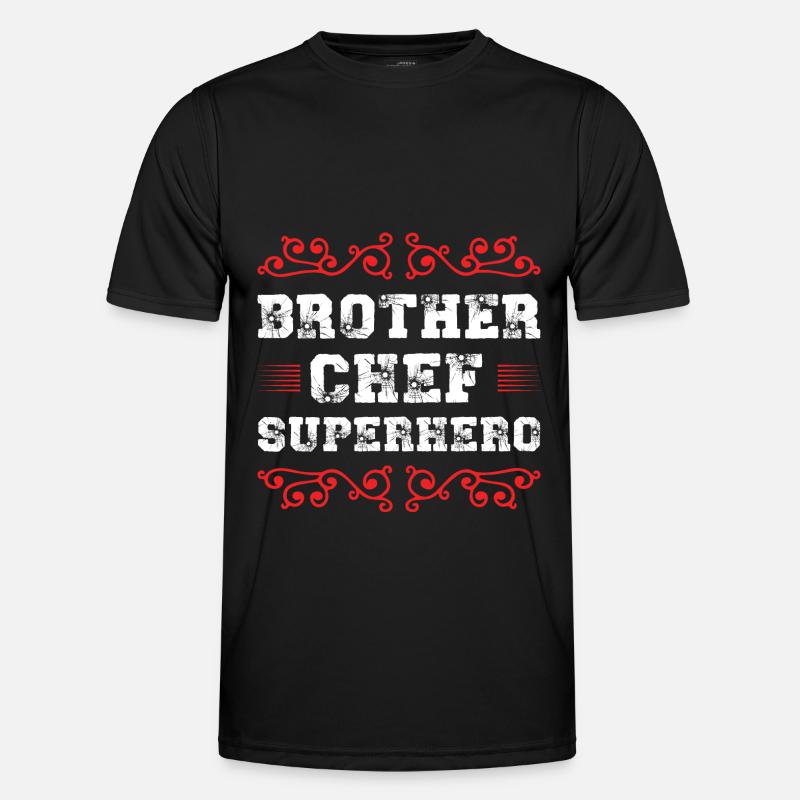 Bruder Chef Superheld - Men's Functional T-Shirt - black