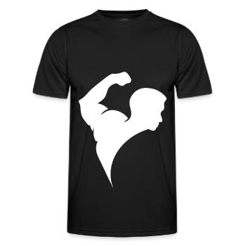 Gym Sport Kraftsport - Men's Functional T-Shirt - black - Front - AI Model Male 178 dark (178cm)