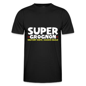 Super grumpy often imitated never equaled - Men's Functional T-Shirt - black - Front - AI Model Male 178 dark (178cm)