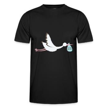 Spezielle Storchen-Lieferung - Männer Funktions-T-Shirt - Schwarz - Vorne - AI Model Male 178 dark (178cm)