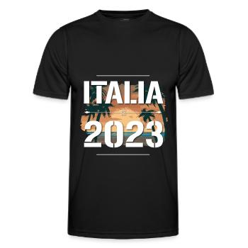 Italia 2023 - Männer Funktions-T-Shirt - Schwarz - Vorne - AI Model Male 178 dark (178cm)