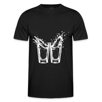 Tequila Glas - Männer Funktions-T-Shirt - Schwarz - Vorne - AI Model Male 178 dark (178cm)