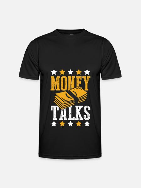 money speaks talks - Men's Functional T-Shirt - black