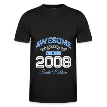 2008 awesome since - Männer Funktions-T-Shirt - Schwarz - Vorne - AI Model Male 178 dark (178cm)
