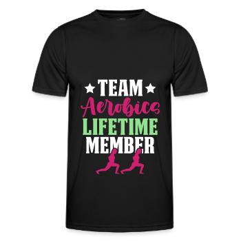 team aerobic mitglied - Männer Funktions-T-Shirt - Schwarz - Vorne - AI Model Male 178 dark (178cm)