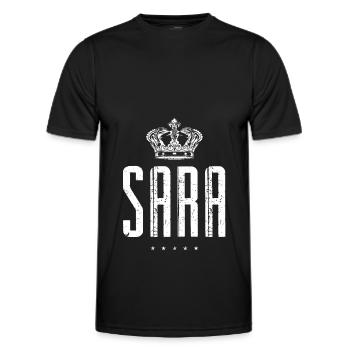 Sara - Männer Funktions-T-Shirt - Schwarz - Vorne - AI Model Male 178 dark (178cm)