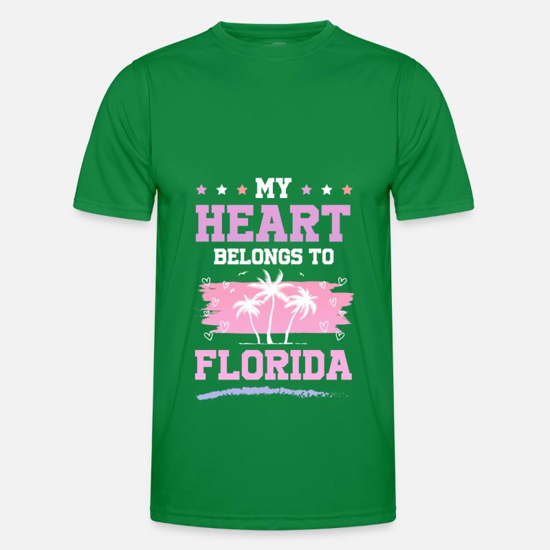 Florida Herz Spruch Männer Funktions-T-Shirt