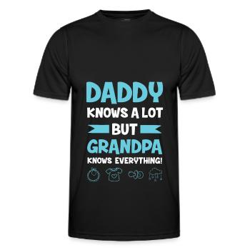 papa opa bébé - T-shirt sport Homme - noir - Devant - AI Model Male 178 dark (178cm)