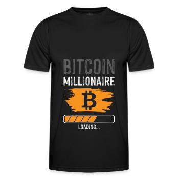 bitcoin Millionnaire - T-shirt sport Homme - noir - Devant - AI Model Male 178 dark (178cm)
