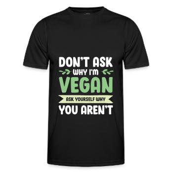 vegan veganer - Männer Funktions-T-Shirt - Schwarz - Vorne - AI Model Male 178 dark (178cm)