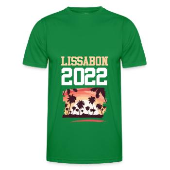 Lisbon 2022 - Men's Functional T-Shirt - kelly green - Front - AI Model Male 178 dark (178cm)