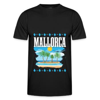 Majorca - Men's Functional T-Shirt - black - Front - AI Model Male 178 dark (178cm)