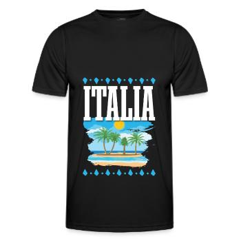 Italia - Männer Funktions-T-Shirt - Schwarz - Vorne - AI Model Male 178 dark (178cm)