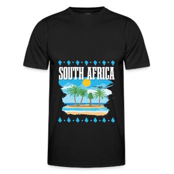 South Africa - Männer Funktions-T-Shirt - Schwarz - Vorne - AI Model Male 178 dark (178cm)