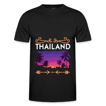 Thaïlande - T-shirt sport Homme - noir - Devant - AI Model Male 178 dark (178cm)