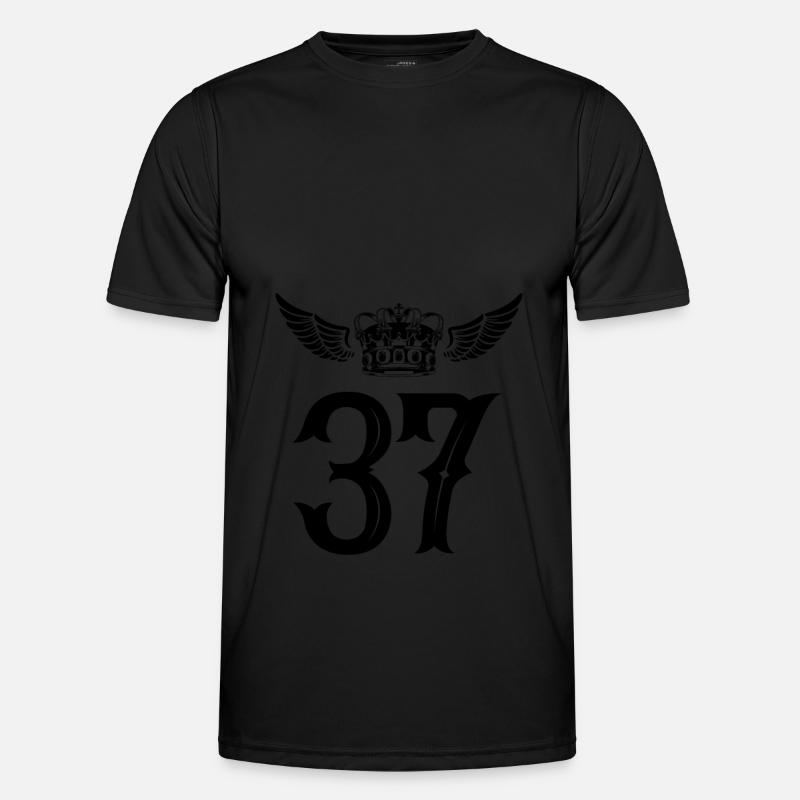 37 Number crown - Men's Functional T-Shirt - black