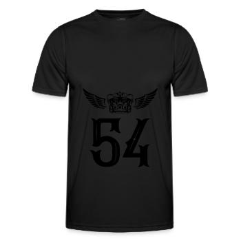 54 Number crown - Men's Functional T-Shirt - black - Front - AI Model Male 178 dark (178cm)