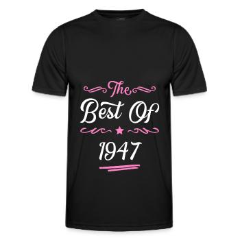 1947 best of - T-shirt sport Homme - noir - Devant - AI Model Male 178 dark (178cm)