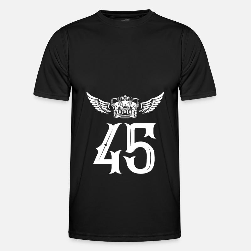 45 Number crown - Men's Functional T-Shirt - black
