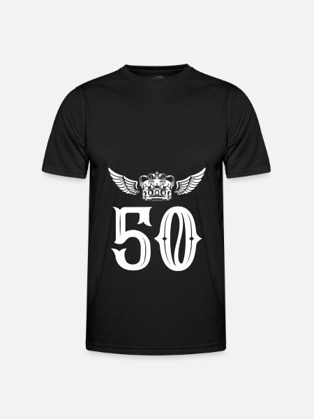 50 number crown - Men's Functional T-Shirt - black