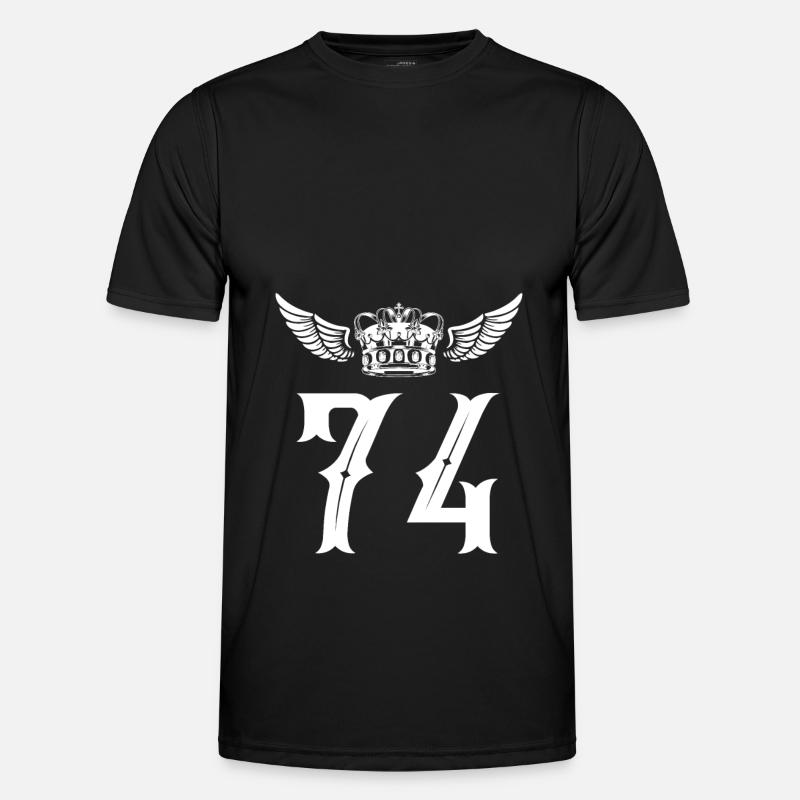 74 Number crown - Men's Functional T-Shirt - black