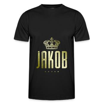 Jacob - T-shirt sport Homme - noir - Devant - AI Model Male 178 dark (178cm)