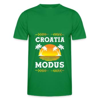 Mode Croatie - T-shirt sport Homme - vert - Devant - AI Model Male 178 dark (178cm)