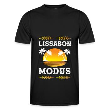 Mode Lisbonne - T-shirt sport Homme - noir - Devant - AI Model Male 178 dark (178cm)