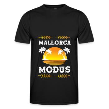 Mode Majorque - T-shirt sport Homme - noir - Devant - AI Model Male 178 dark (178cm)