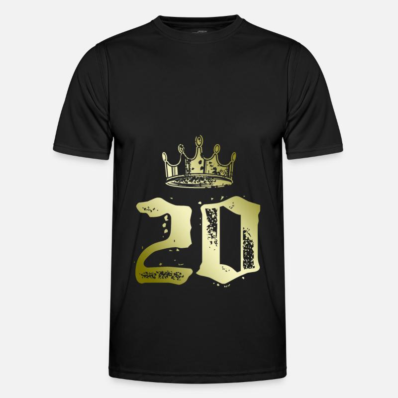 20 number crown - Men's Functional T-Shirt - black