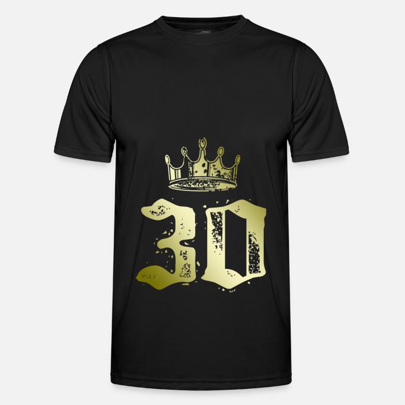 30 Number crown - Men's Functional T-Shirt - black