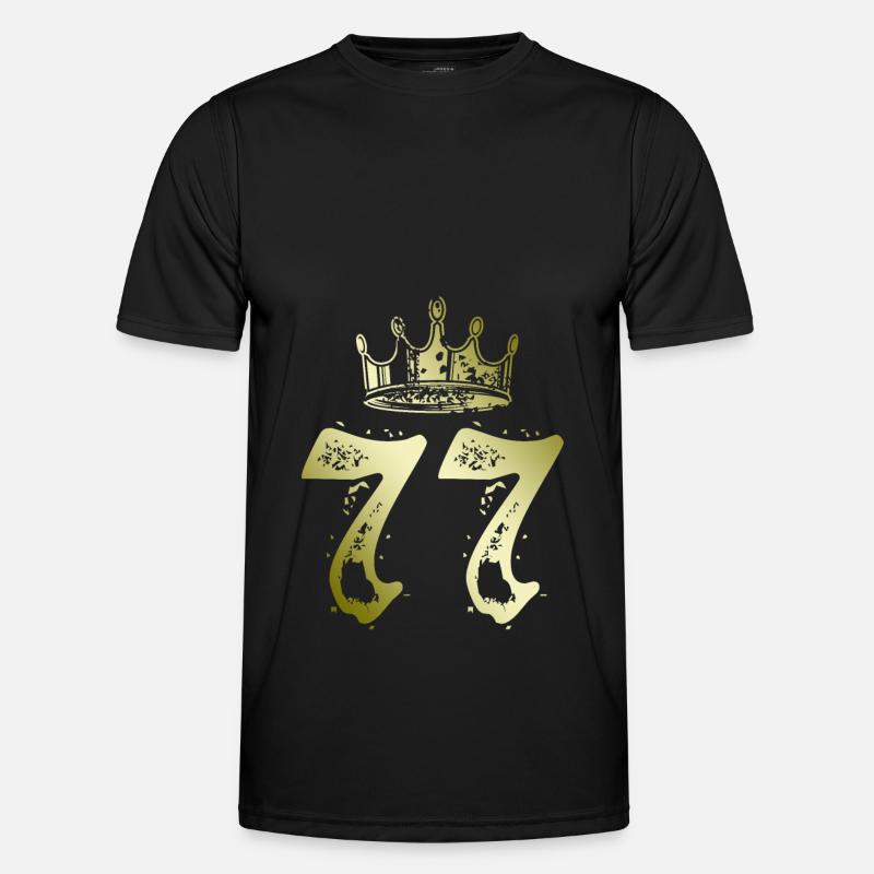 77 Number crown - Men's Functional T-Shirt - black