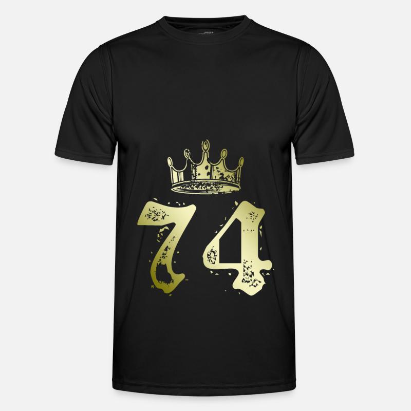 74 Number crown - Men's Functional T-Shirt - black