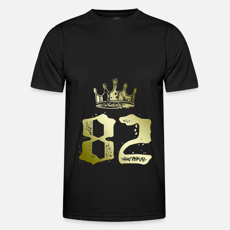 82 Number crown - Men's Functional T-Shirt - black