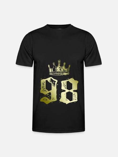98 Couronne numérique - T-shirt sport Homme - noir