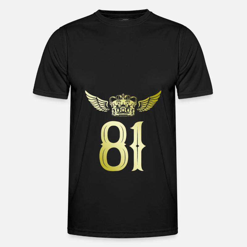 81 Number crown - Men's Functional T-Shirt - black