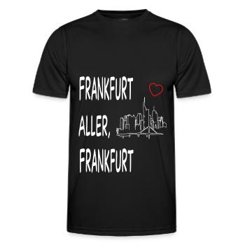 FRANKFURT ALLER FRANKFURT - Männer Funktions-T-Shirt - Schwarz - Vorne - AI Model Male 178 dark (178cm)