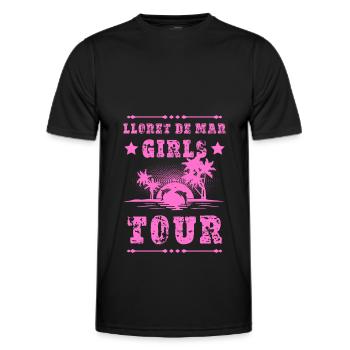 Lloret De Mar Girls Tour - Männer Funktions-T-Shirt - Schwarz - Vorne - AI Model Male 178 dark (178cm)