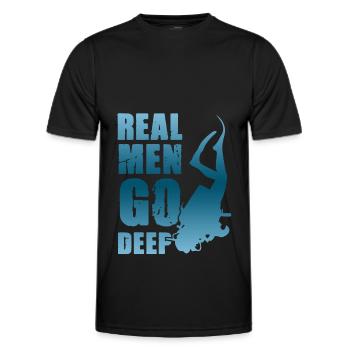 tauchen spaß - Männer Funktions-T-Shirt - Schwarz - Vorne - AI Model Male 178 dark (178cm)