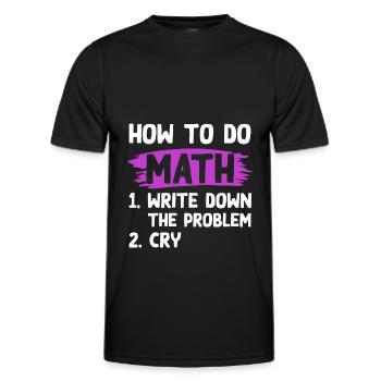 mathematics problem - Men's Functional T-Shirt - black - Front - AI Model Male 178 dark (178cm)