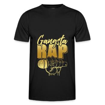 Gangsta Rap - T-shirt sport Homme - noir - Devant - AI Model Male 178 dark (178cm)