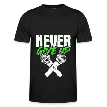 ne jamais abandonner le rap - T-shirt sport Homme - noir - Devant - AI Model Male 178 dark (178cm)